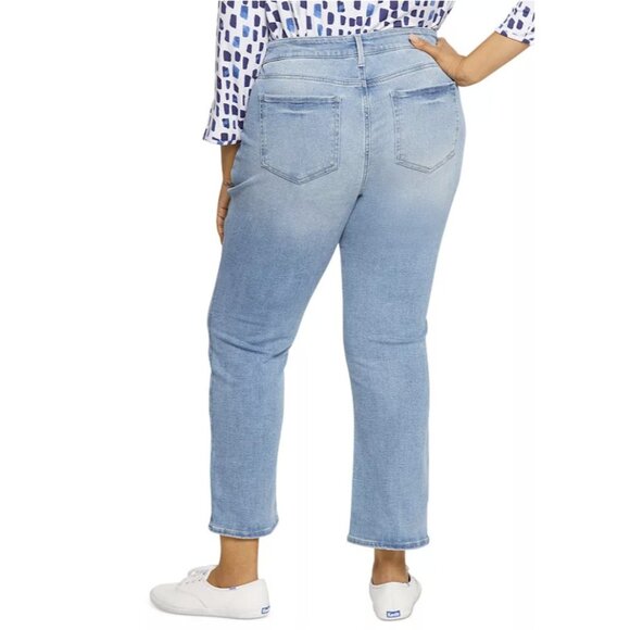 NYDJ Plus Marilyn High Rise Straight Ankle Jeans in Easley ( 20W ) - Picture 2 of 4